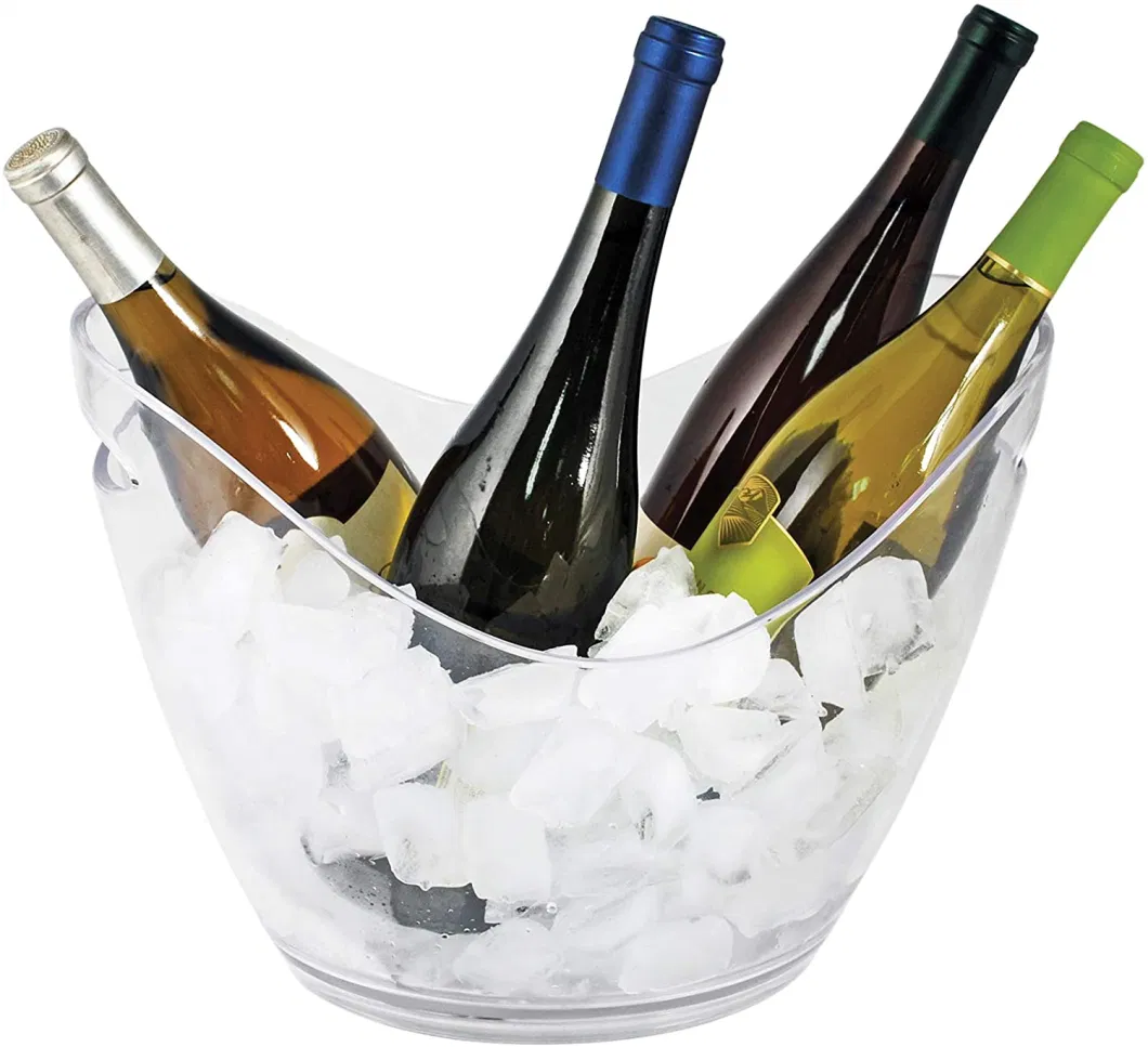 Eco Friendly Food Grade Ice Bucket 3.5L 6L 8L 12L Plastic PP Acrylic Ice Bucket Champagne Beer Wine Ice Bucket