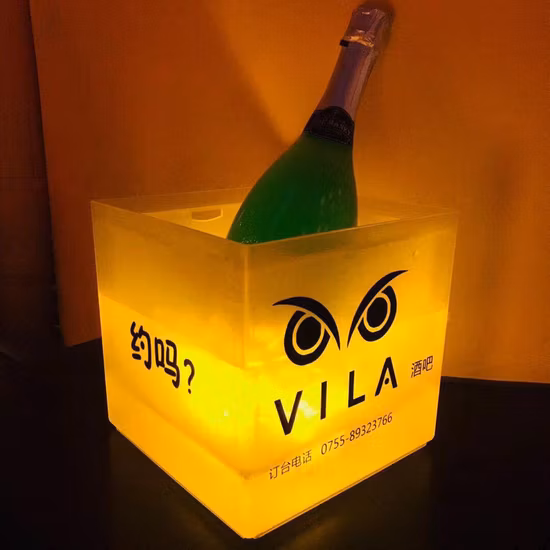Base de pantalla LED iluminada Base de pantalla LED nocturna para club Cubo de hielo